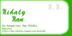 mihaly man business card